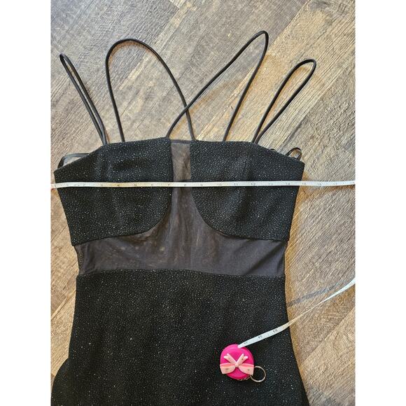 Blondie nites jaslene black formal sparkle maxi junior 11 womens medium y2k - Picture 5 of 10